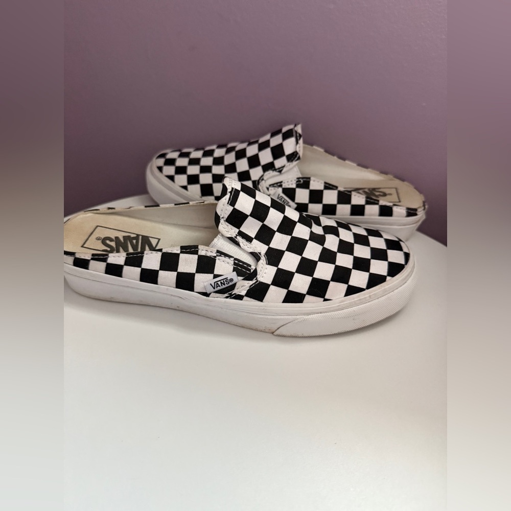 Vans Checkerboard Classic Slip-On Mule Signature Rubber Waffle Outsole Women Sz8 - Picture 8 of 10